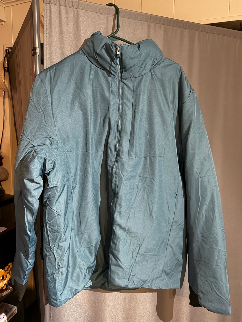 Men's Lightweight Hooded Shirt Jacket in Dusty Blue